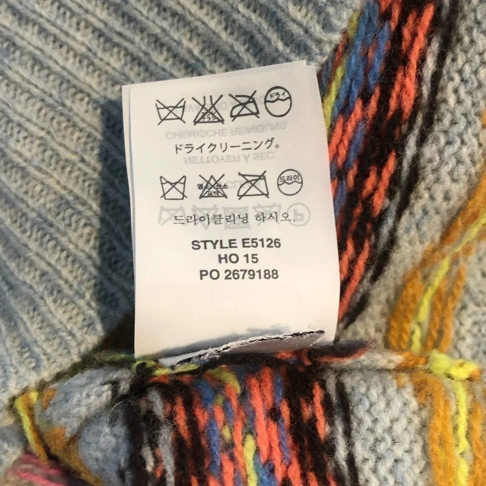 J. Crew Fair Isle Lambswool Multicolor Sweater Size XS